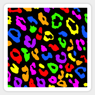 Leopard Print Rainbow Sticker